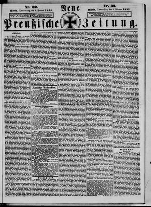 Neue preußische Zeitung vom 08.02.1855