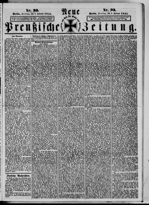 Neue preußische Zeitung vom 09.02.1855