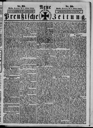 Neue preußische Zeitung vom 11.02.1855