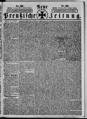 Neue preußische Zeitung vom 13.02.1855