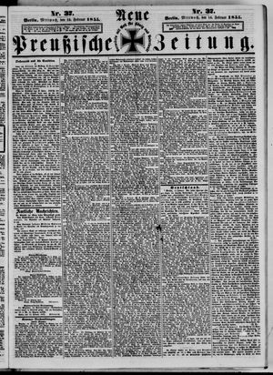 Neue preußische Zeitung vom 14.02.1855
