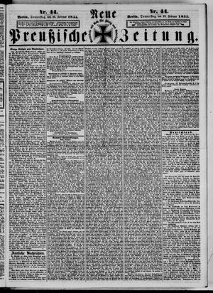 Neue preußische Zeitung vom 22.02.1855