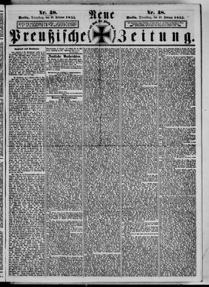 Neue preußische Zeitung vom 27.02.1855