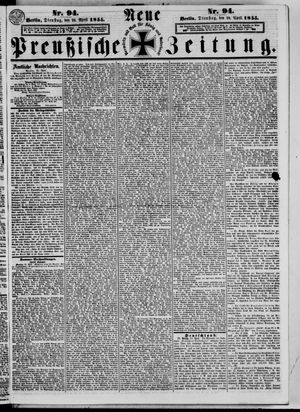Neue preußische Zeitung vom 24.04.1855