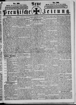 Neue preußische Zeitung vom 29.04.1855