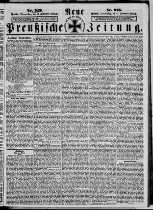Neue preußische Zeitung vom 13.09.1855