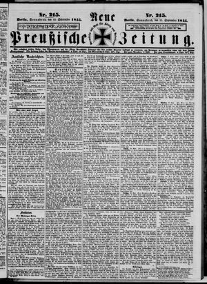 Neue preußische Zeitung vom 15.09.1855