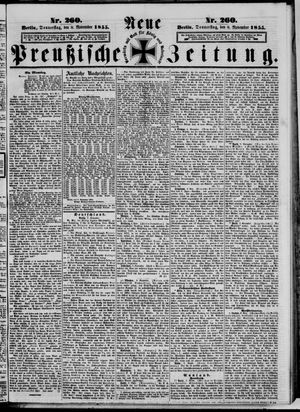 Neue preußische Zeitung vom 08.11.1855