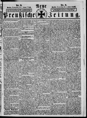 Neue preußische Zeitung vom 03.01.1856