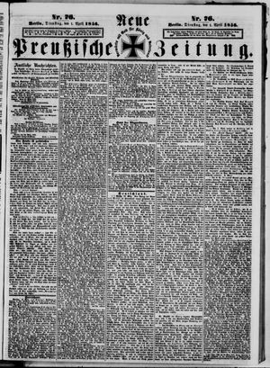 Neue preußische Zeitung on Apr 1, 1856