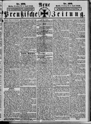 Neue preußische Zeitung vom 19.08.1856