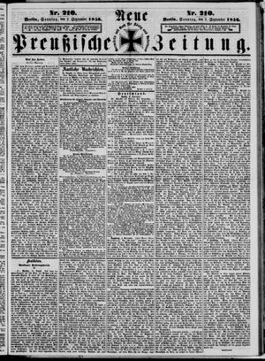 Neue preußische Zeitung on Sep 7, 1856