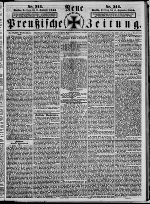 Neue preußische Zeitung vom 12.09.1856