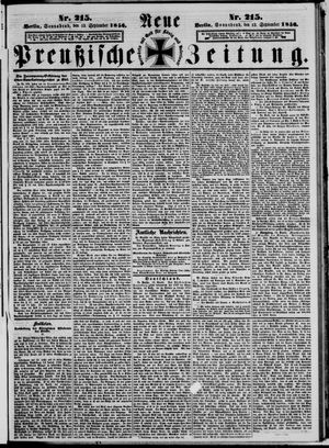 Neue preußische Zeitung vom 13.09.1856