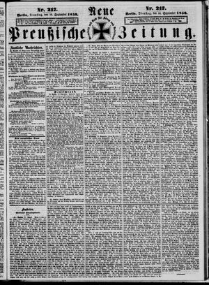 Neue preußische Zeitung vom 16.09.1856