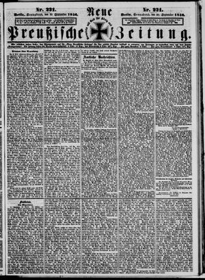 Neue preußische Zeitung vom 20.09.1856