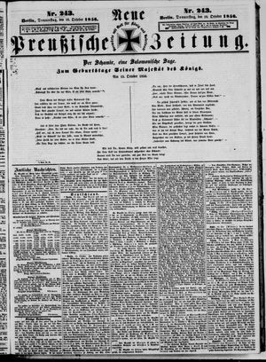 Neue preußische Zeitung vom 16.10.1856