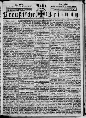 Neue preußische Zeitung vom 12.11.1856