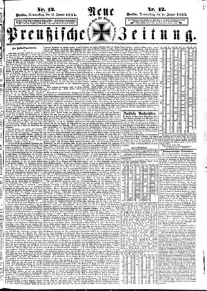 Neue preußische Zeitung vom 15.01.1857