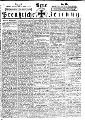 Neue preußische Zeitung vom 21.01.1857