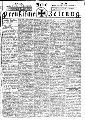 Neue preußische Zeitung vom 22.01.1857