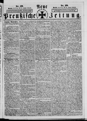 Neue preußische Zeitung vom 23.01.1857