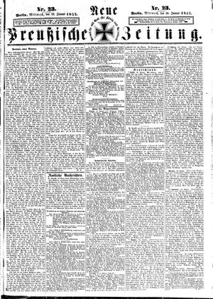 Neue preußische Zeitung on Jan 28, 1857