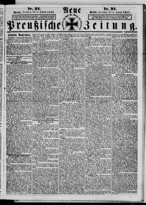 Neue preußische Zeitung vom 10.02.1857