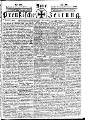 Neue preußische Zeitung on Feb 14, 1857