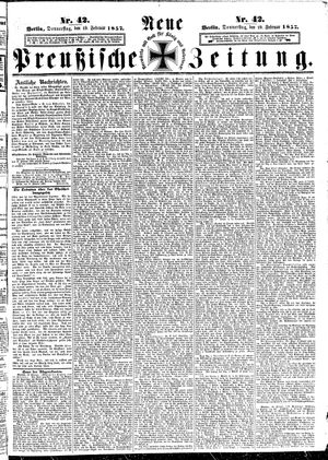 Neue preußische Zeitung vom 19.02.1857