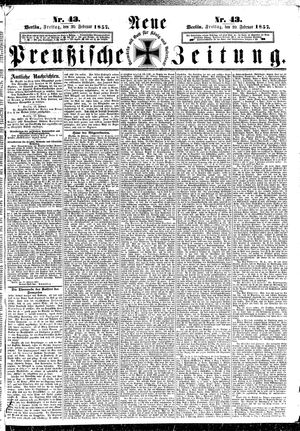Neue preußische Zeitung vom 20.02.1857