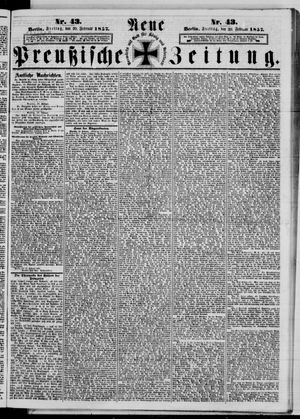 Neue preußische Zeitung vom 20.02.1857