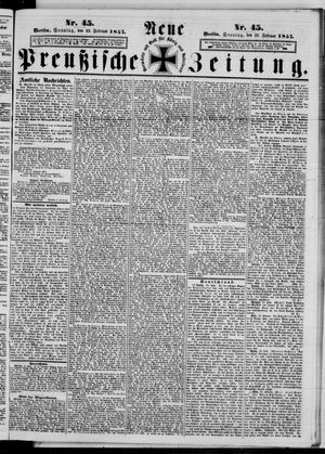 Neue preußische Zeitung vom 22.02.1857