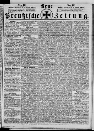 Neue preußische Zeitung vom 25.02.1857