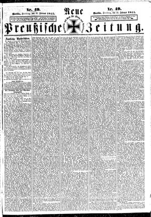 Neue preußische Zeitung vom 27.02.1857