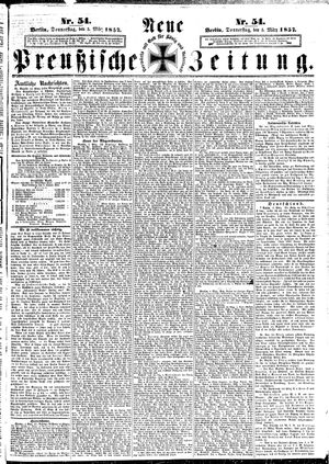 Neue preußische Zeitung vom 05.03.1857