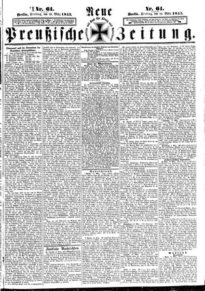Neue preußische Zeitung vom 13.03.1857