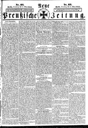 Neue preußische Zeitung vom 17.03.1857