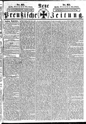 Neue preußische Zeitung vom 18.03.1857
