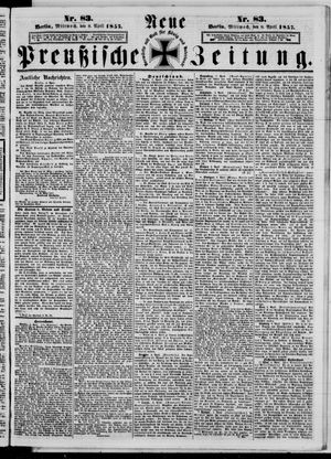 Neue preußische Zeitung vom 08.04.1857