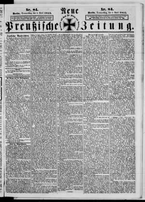 Neue preußische Zeitung vom 09.04.1857