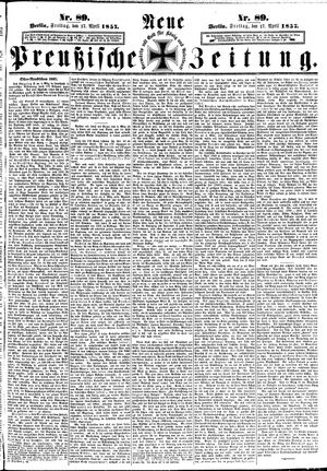 Neue preußische Zeitung vom 17.04.1857