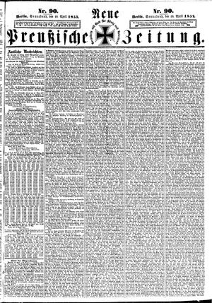 Neue preußische Zeitung vom 18.04.1857