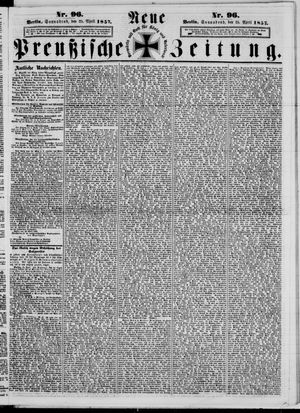 Neue preußische Zeitung vom 25.04.1857
