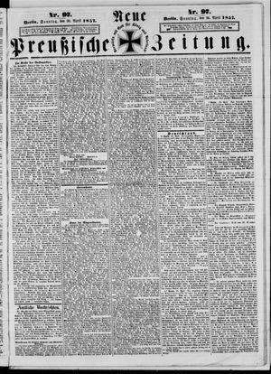 Neue preußische Zeitung vom 26.04.1857