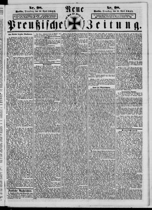 Neue preußische Zeitung vom 28.04.1857