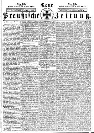 Neue preußische Zeitung vom 29.04.1857