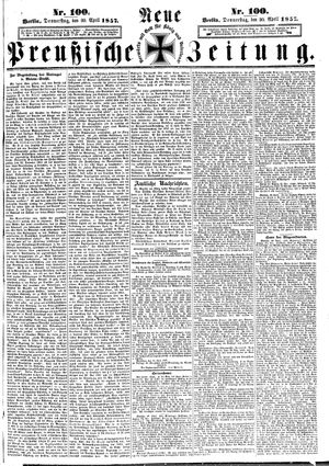 Neue preußische Zeitung vom 30.04.1857