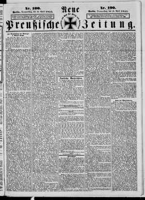 Neue preußische Zeitung vom 30.04.1857