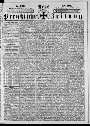 Neue preußische Zeitung vom 03.05.1857